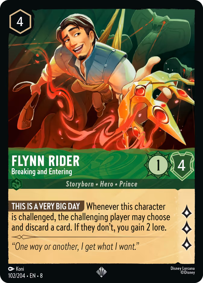 Carta Flynn Rider · Breaking and Entering