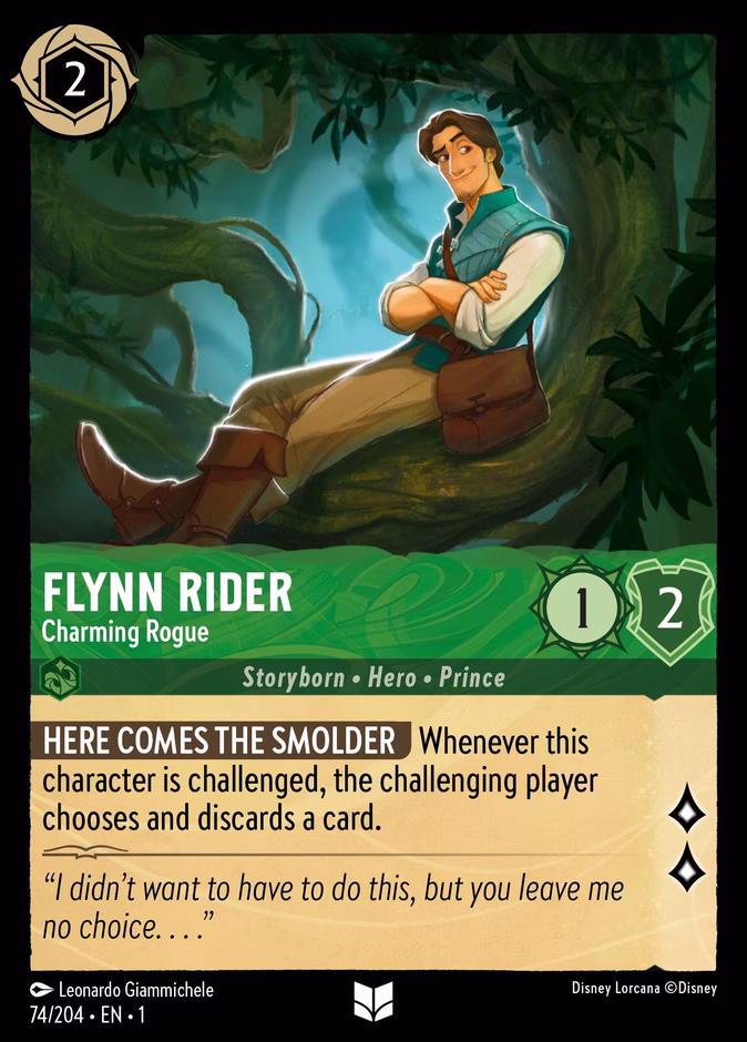 Carta Flynn Rider · Charming Rogue