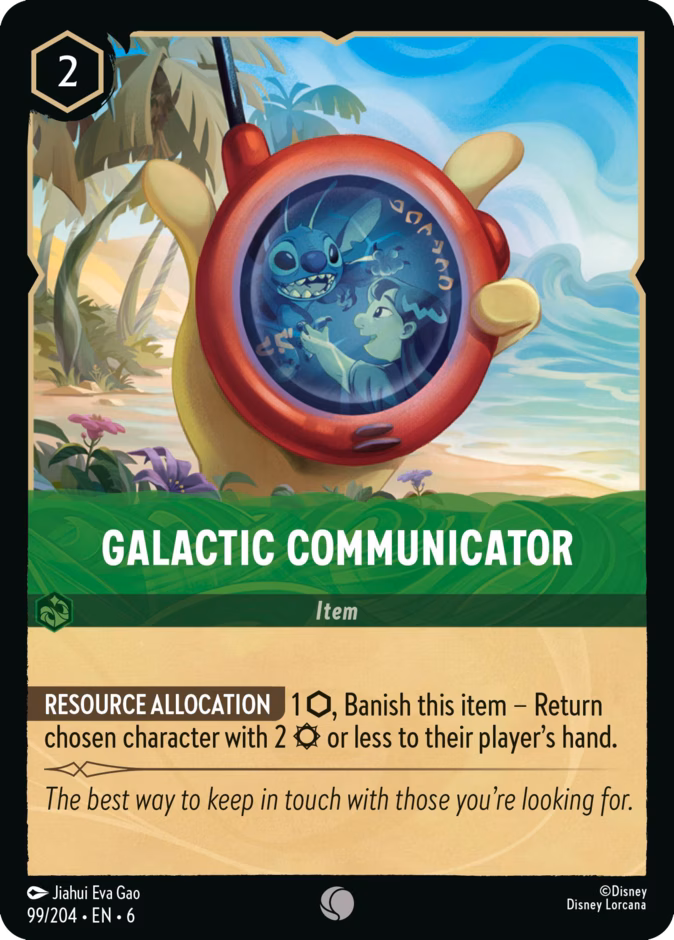 Carta oficial Galactic Communicator · 