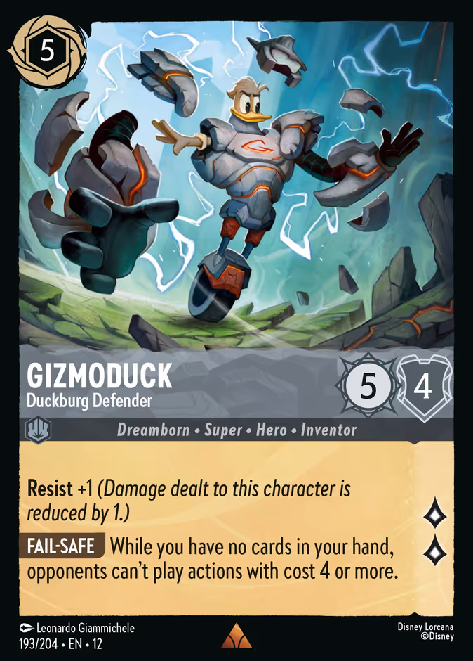 Carta Gizmoduck · Duckburg Defender
