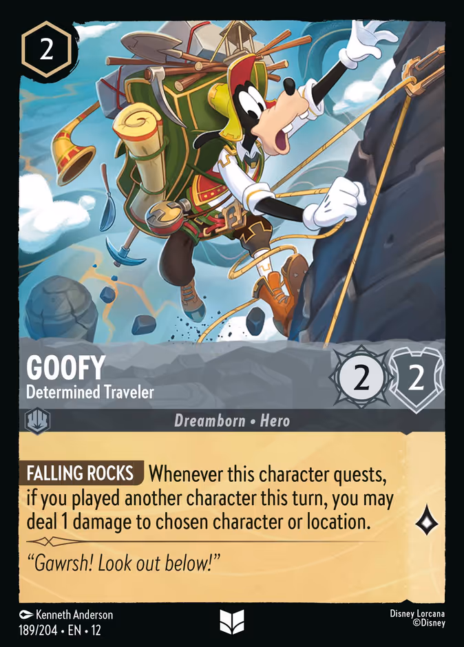 Carta Goofy · Determined Traveler