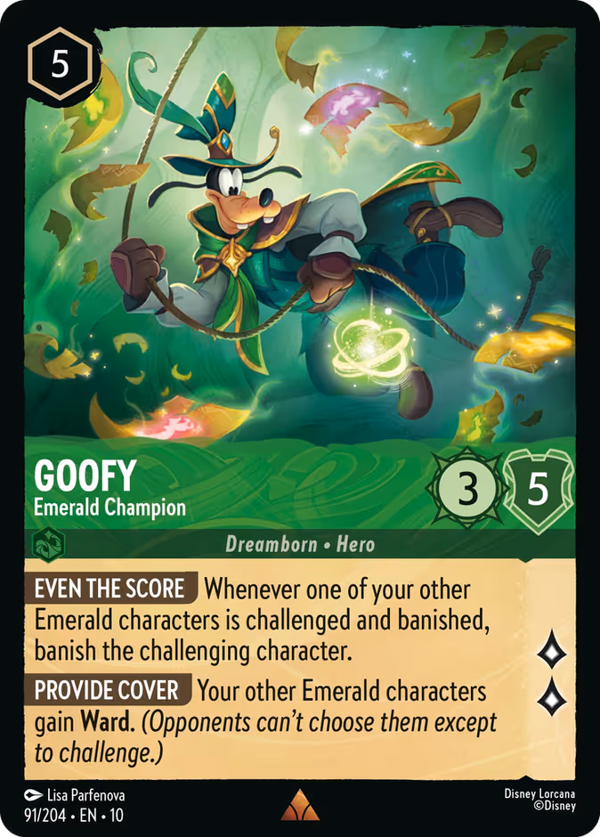Carta Goofy · Emerald Champion