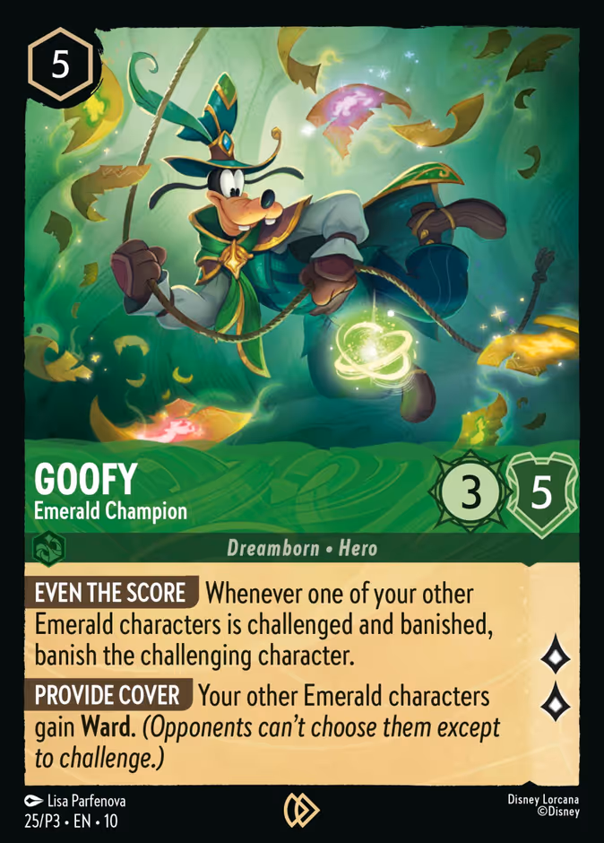 Carta Goofy · Emerald Champion