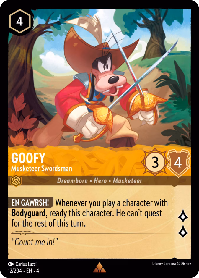 Carta Goofy · Musketeer Swordsman
