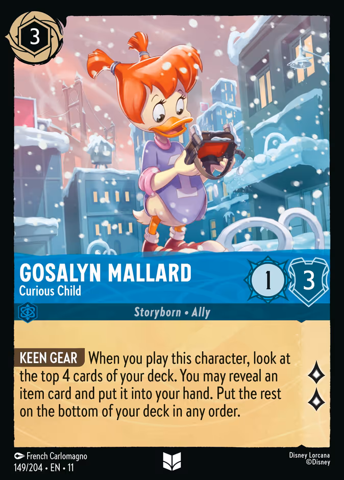 Carta Gosalyn Mallard · Curious Child