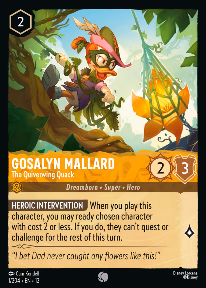 Carta Gosalyn Mallard · The Quiverwing Quack