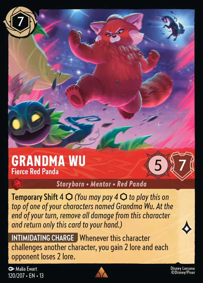 Carta oficial Grandma Wu · Fierce Red Panda