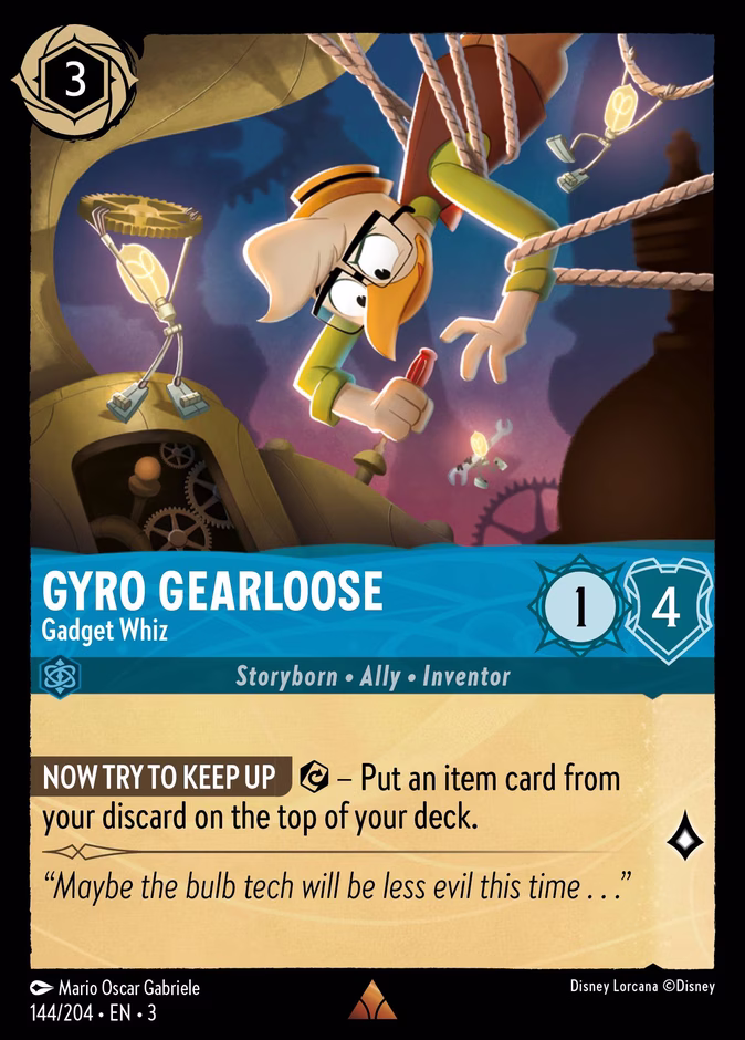 Carta Gyro Gearloose · Gadget Whiz
