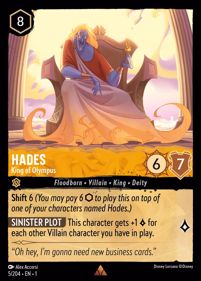 Carta Hades · King of Olympus