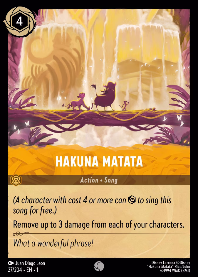 Carta Hakuna Matata · 