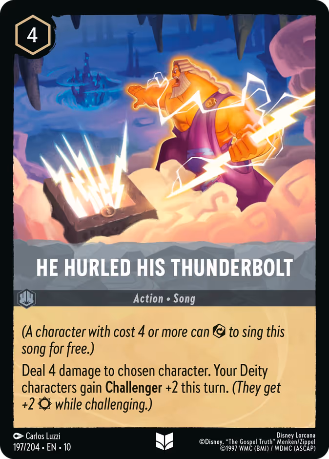 Carta He Hurled His Thunderbolt · 