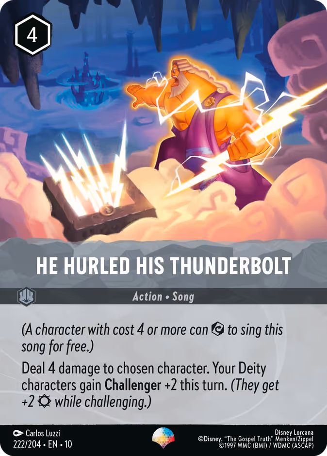 Carta He Hurled His Thunderbolt · 