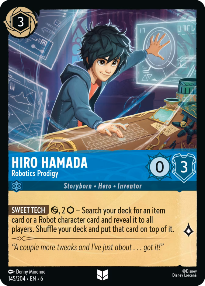 Carta Hiro Hamada · Robotics Prodigy