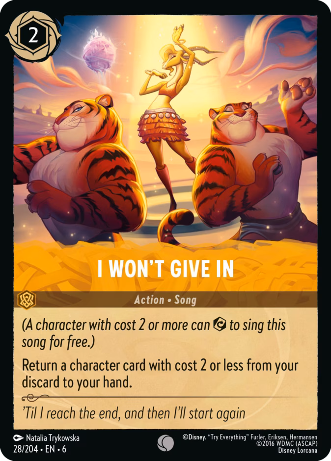 Carta I Won't Give In · 