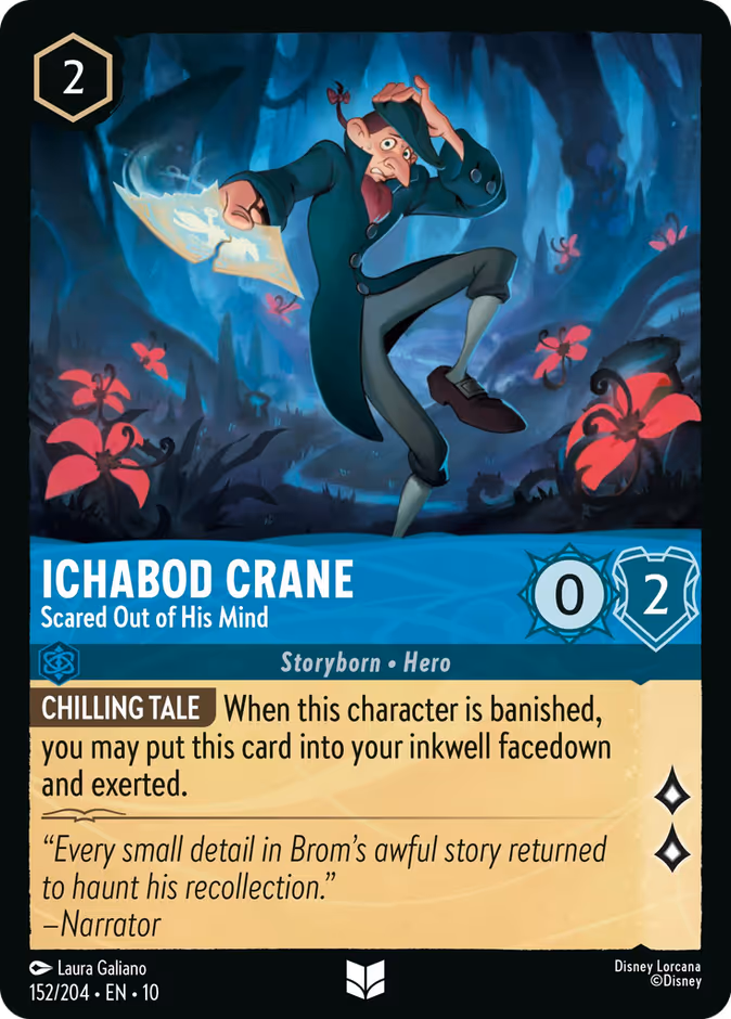 Carta Ichabod Crane · Scared Out of His Mind