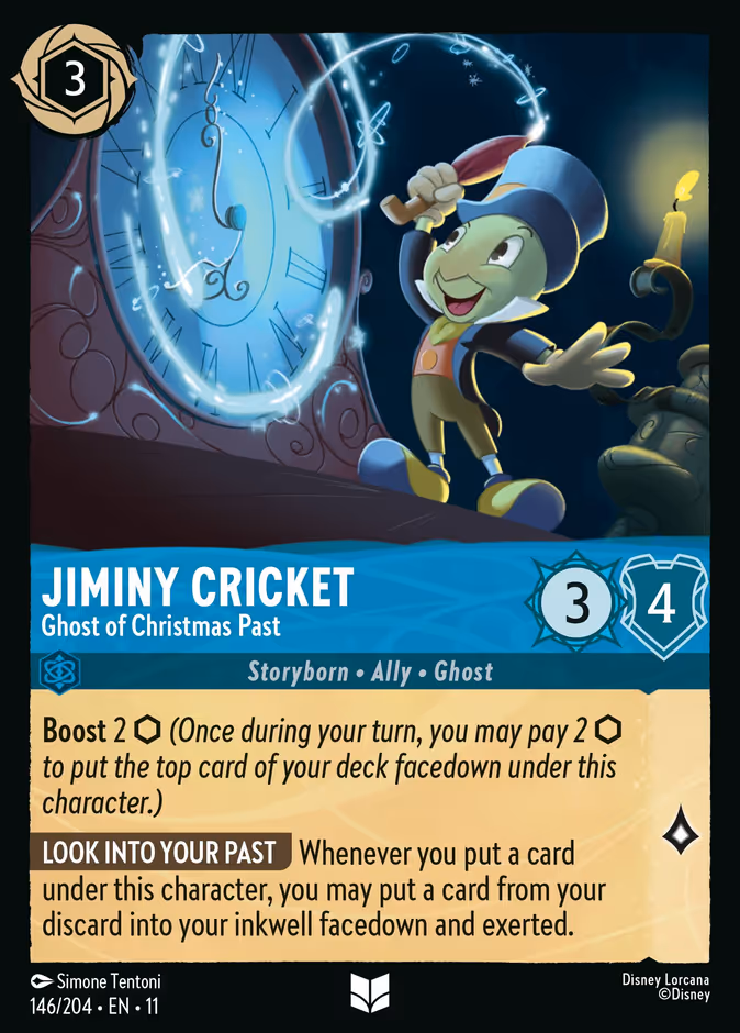 Carta Jiminy Cricket · Ghost of Christmas Past