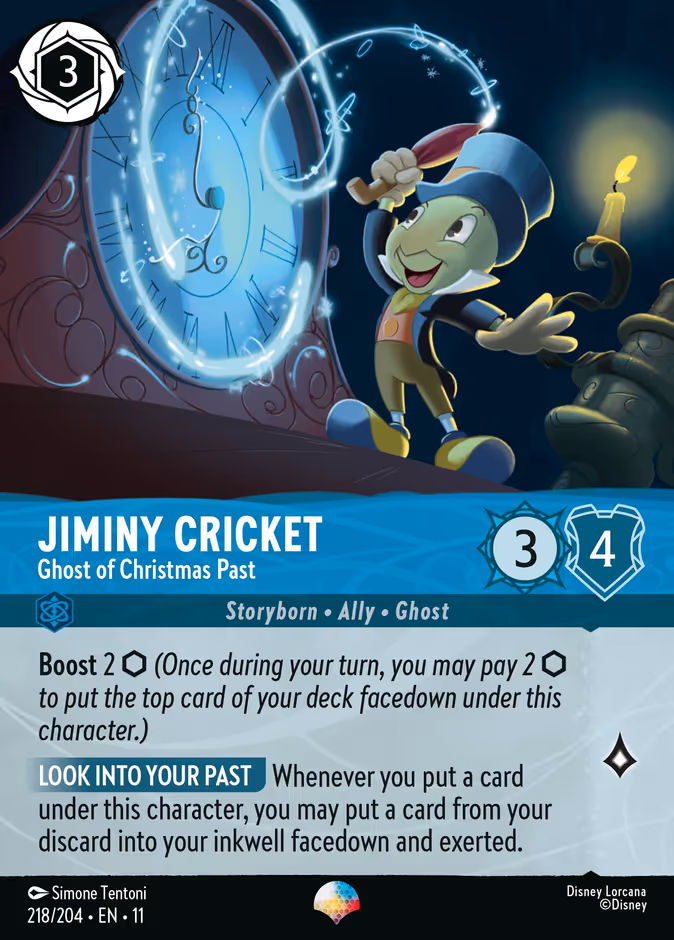 Carta Jiminy Cricket · Ghost of Christmas Past
