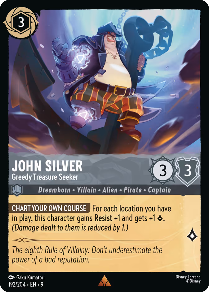 Carta John Silver · Greedy Treasure Seeker
