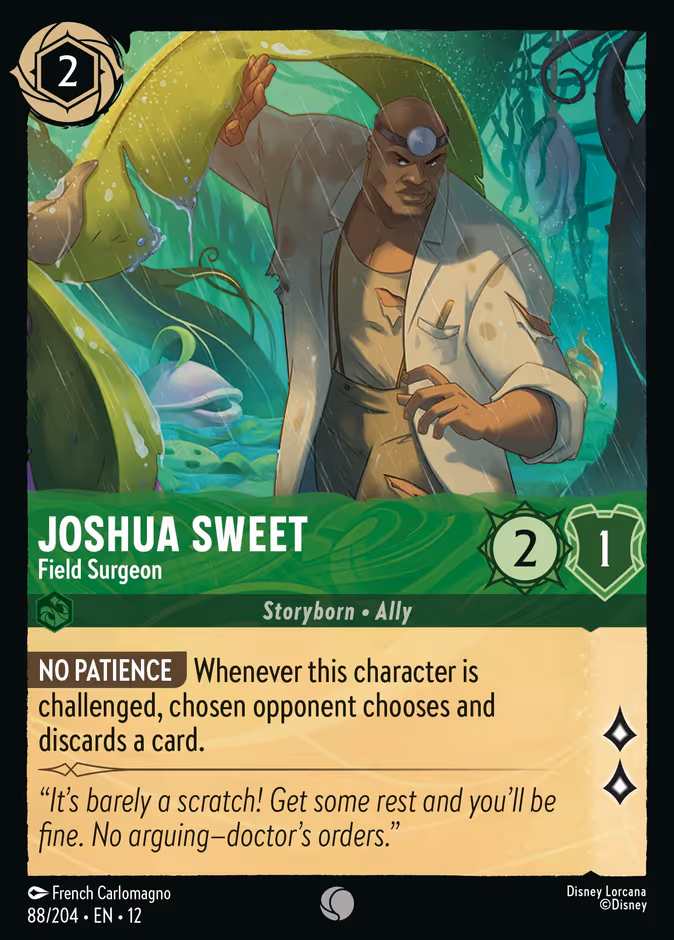 Carta Joshua Sweet · Field Surgeon