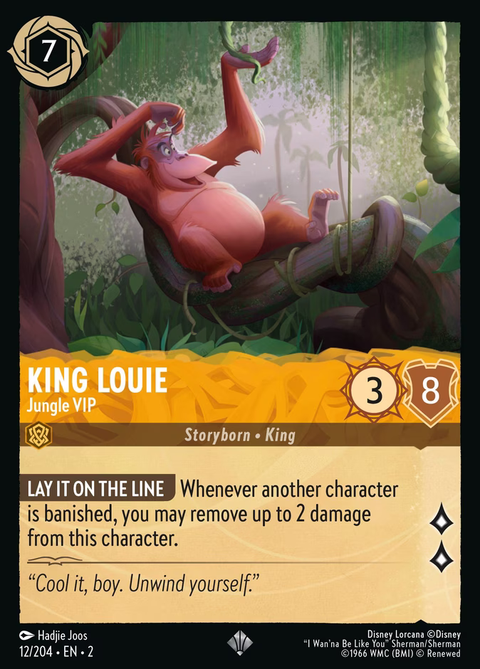 Carta King Louie · Jungle VIP