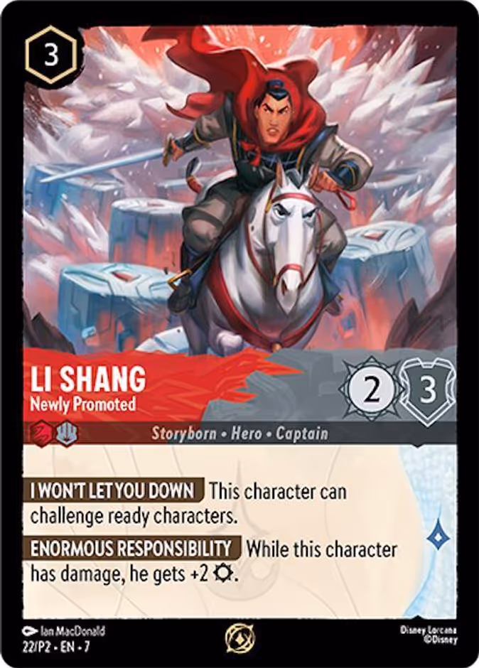 Carta Li Shang · Newly Promoted