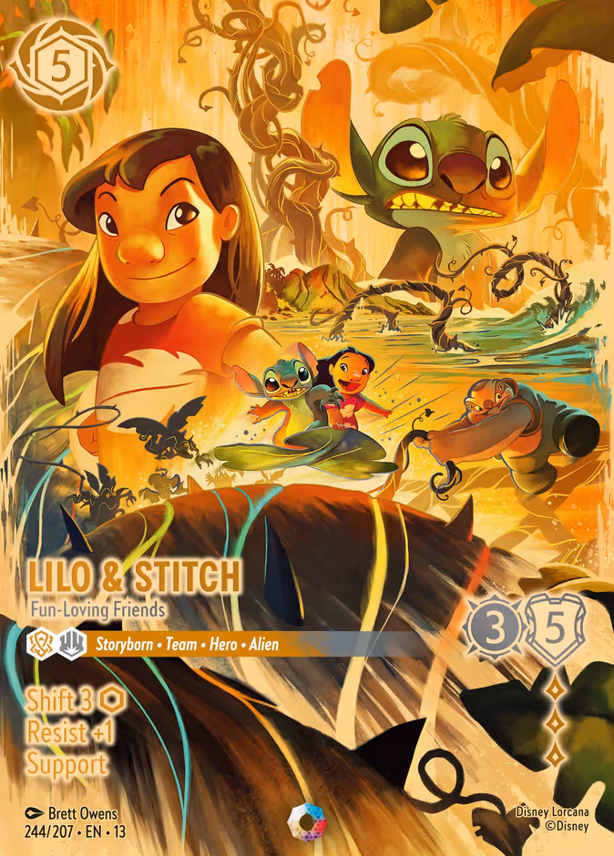 Carta Lilo & Stitch · Fun-Loving Friends