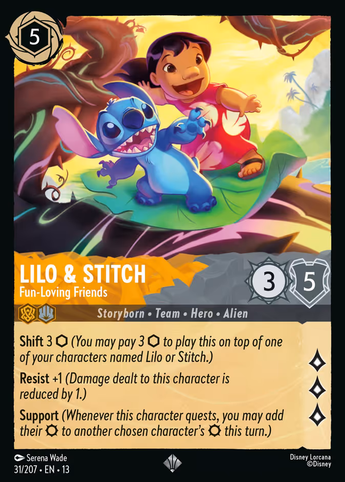 Carta Lilo & Stitch · Fun-Loving Friends