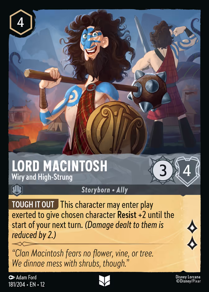 Carta oficial Lord Macintosh · Wiry and High-Strung