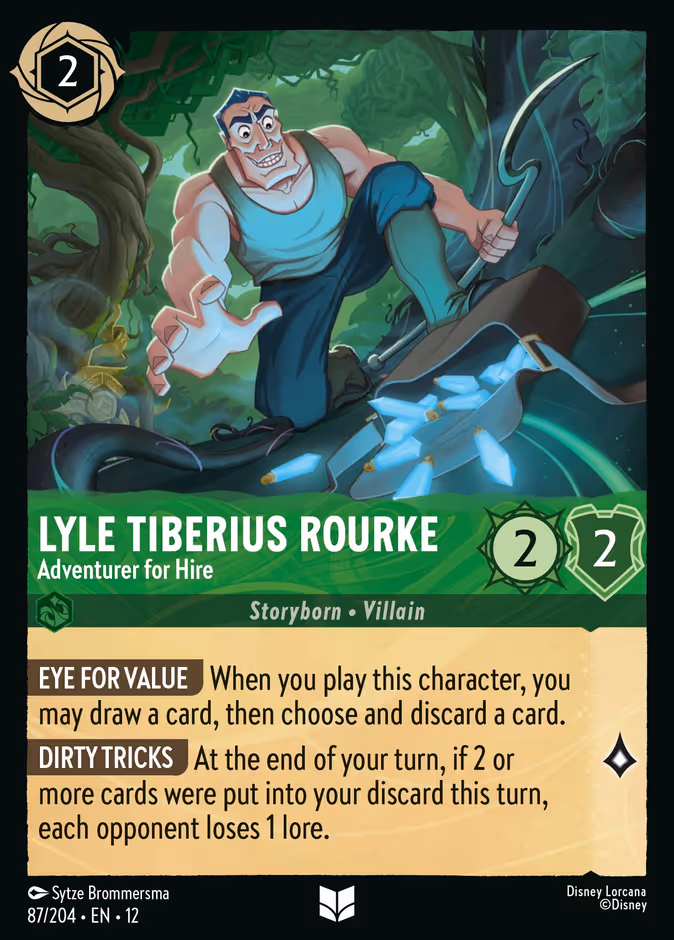 Carta Lyle Tiberius Rourke · Adventurer for Hire