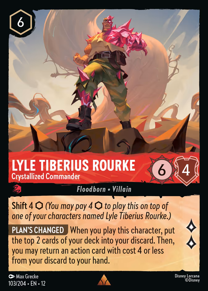 Carta Lyle Tiberius Rourke · Crystallized Commander