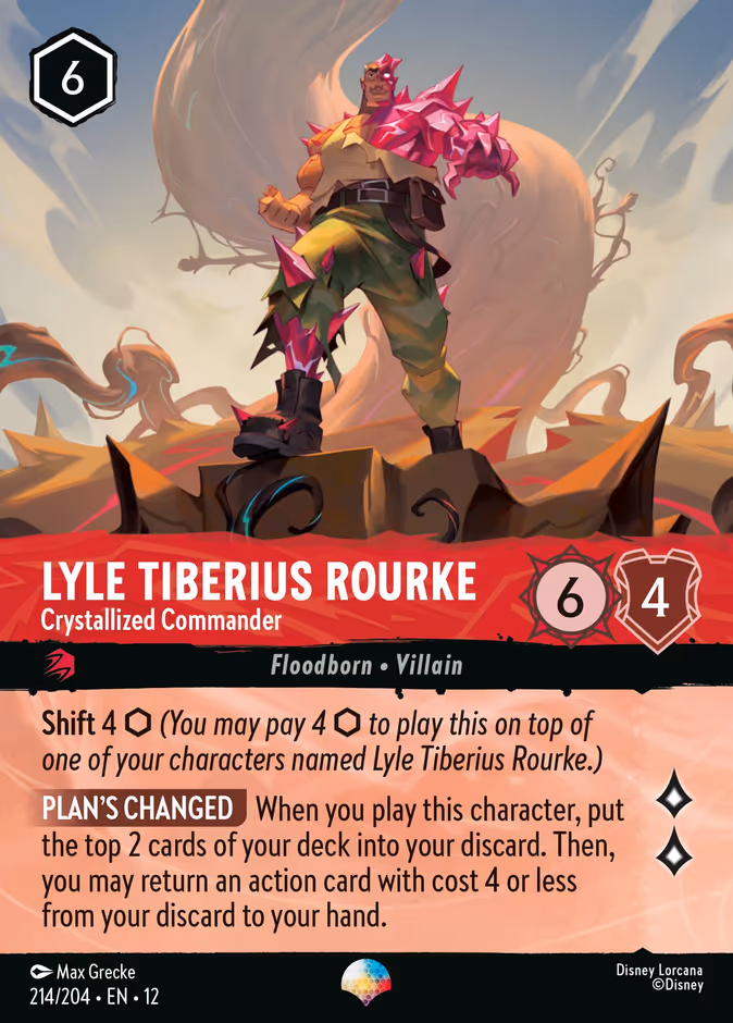 Carta Lyle Tiberius Rourke · Crystallized Commander