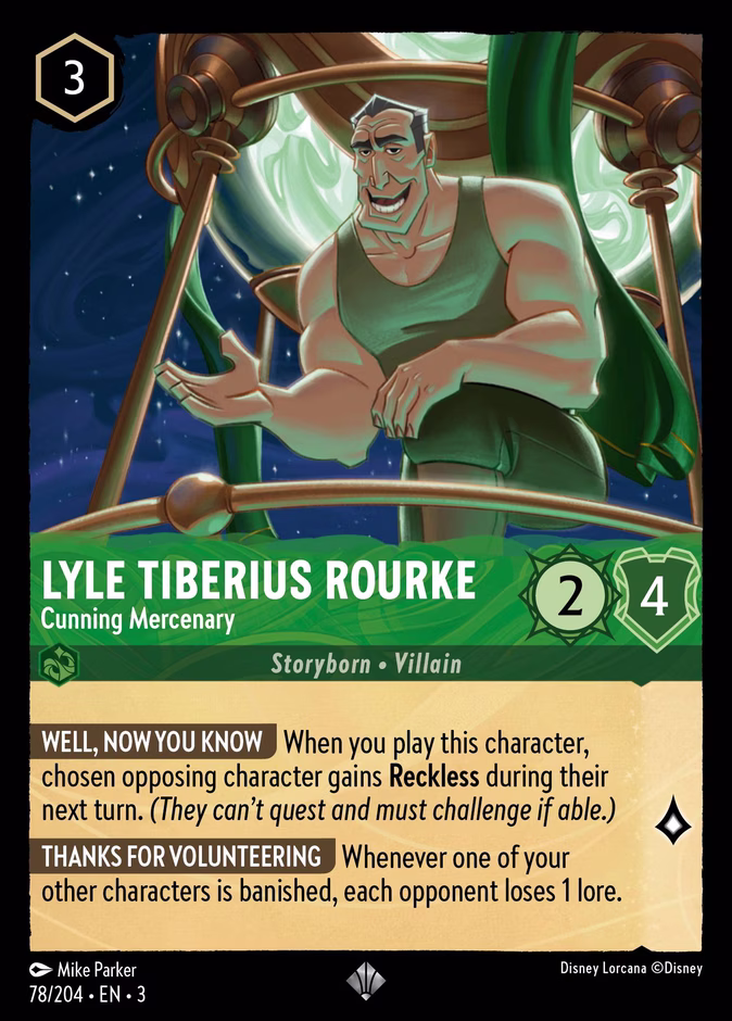 Carta Lyle Tiberius Rourke · Cunning Mercenary