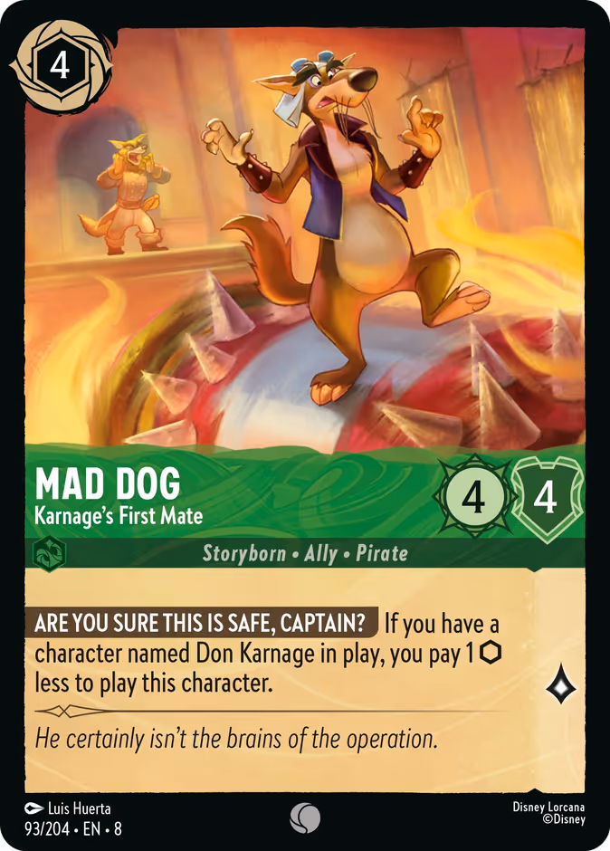 Carta Mad Dog · Karnage's First Mate