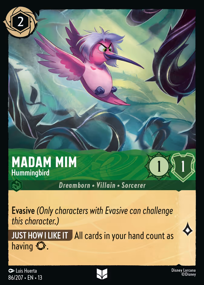 Carta Madam Mim · Hummingbird
