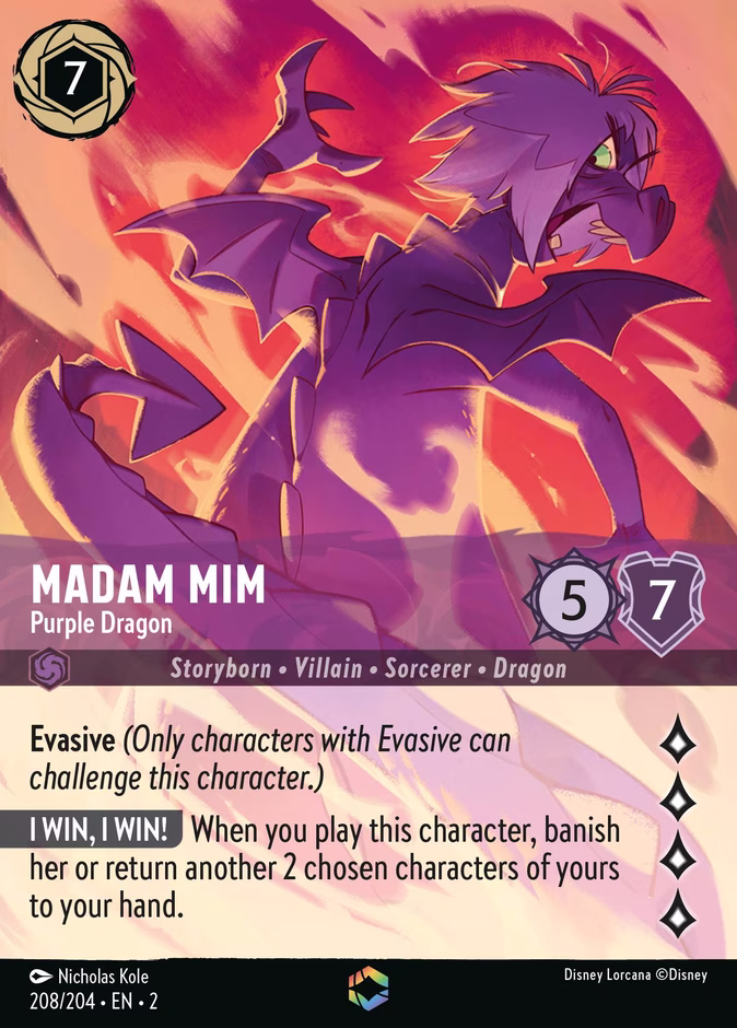 Carta Madam Mim · Purple Dragon