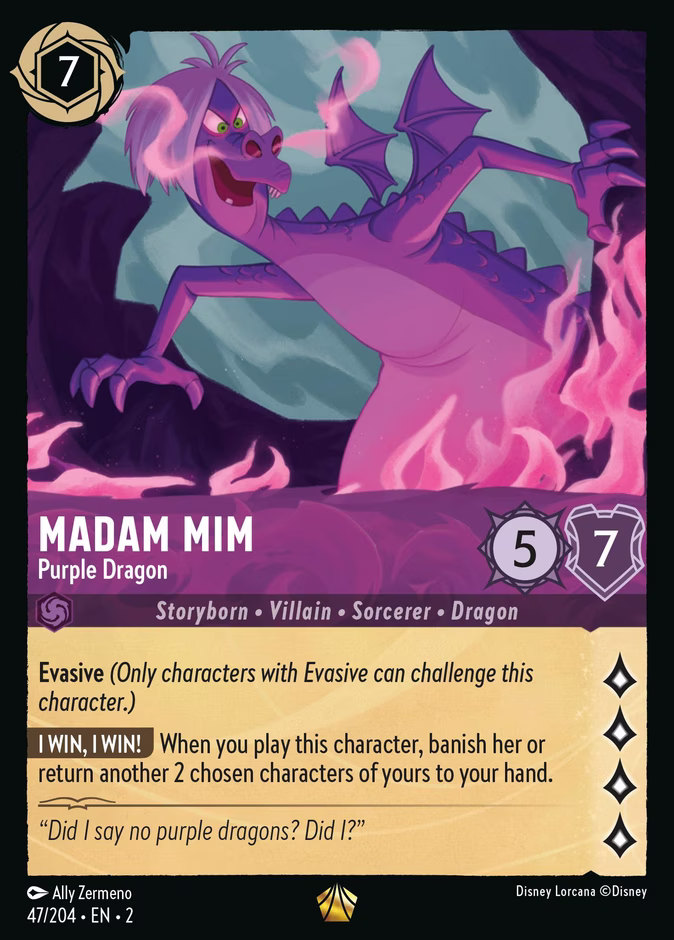 Carta Madam Mim · Purple Dragon
