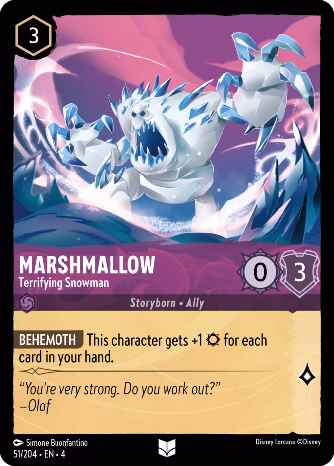 Carta Marshmallow · Terrifying Snowman