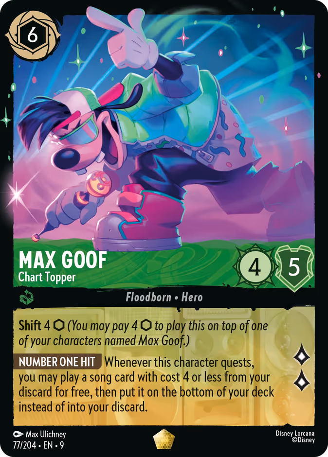 Carta Max Goof · Chart Topper