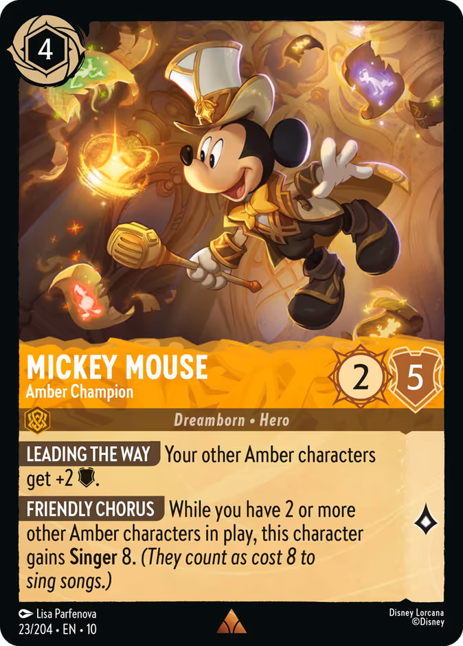 Carta Mickey Mouse · Amber Champion