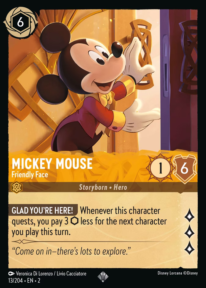 Carta oficial Mickey Mouse · Friendly Face