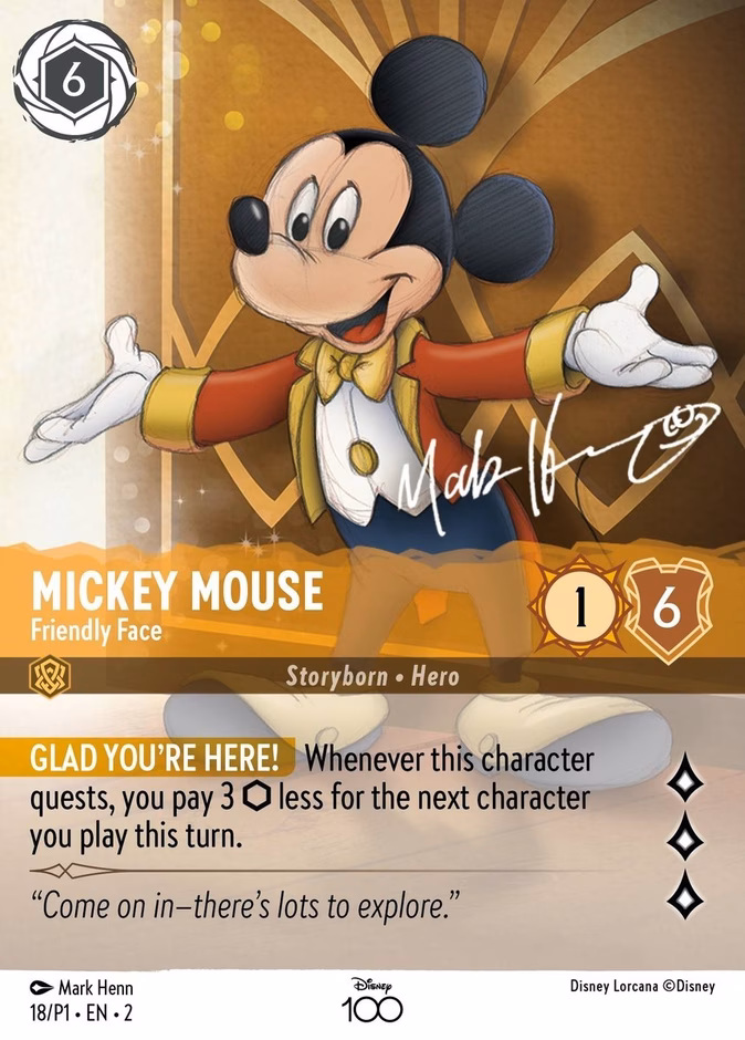 Carta Mickey Mouse · Friendly Face