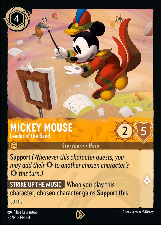Carta Mickey Mouse · Leader of the Band