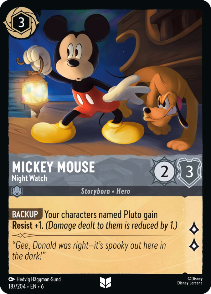 Carta Mickey Mouse · Night Watch