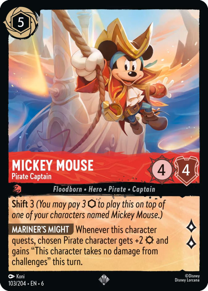 Carta Mickey Mouse · Pirate Captain