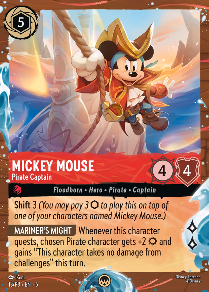 Carta Mickey Mouse · Pirate Captain