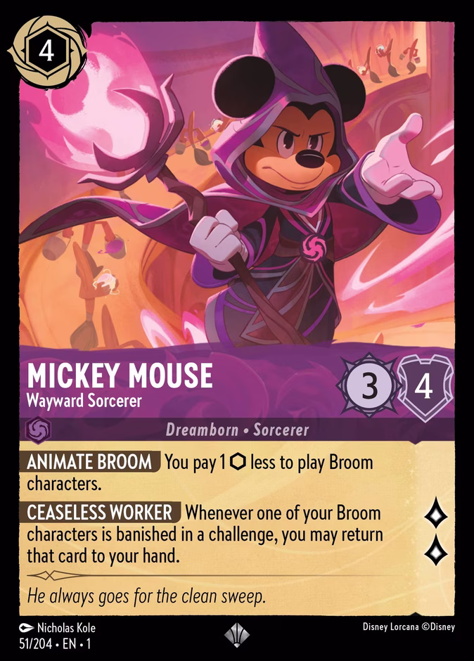 Carta Mickey Mouse · Wayward Sorcerer