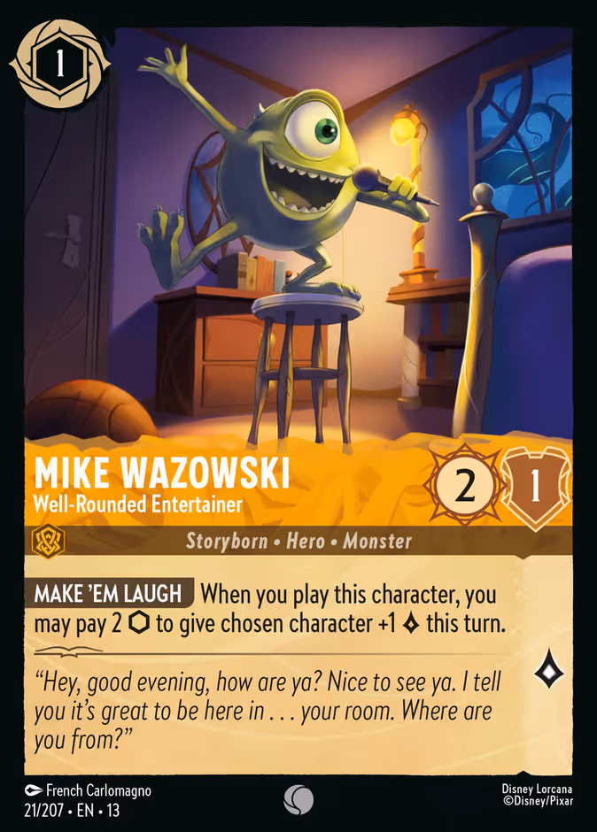 Carta Mike Wazowski · Well-Rounded Entertainer