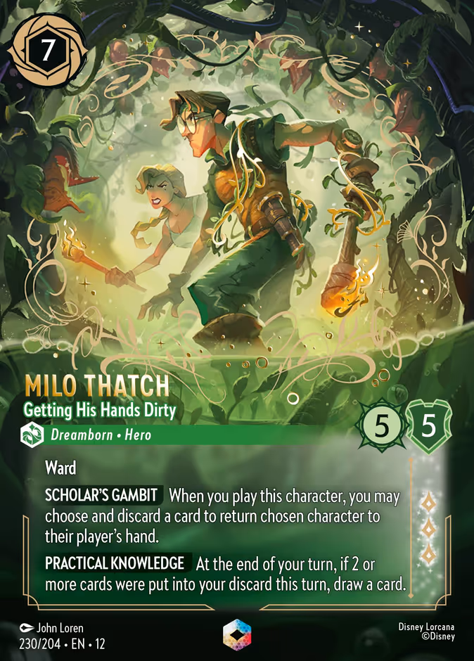 Carta Milo Thatch · Getting His Hands Dirty