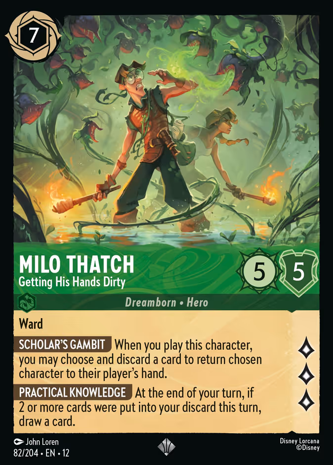 Carta Milo Thatch · Getting His Hands Dirty