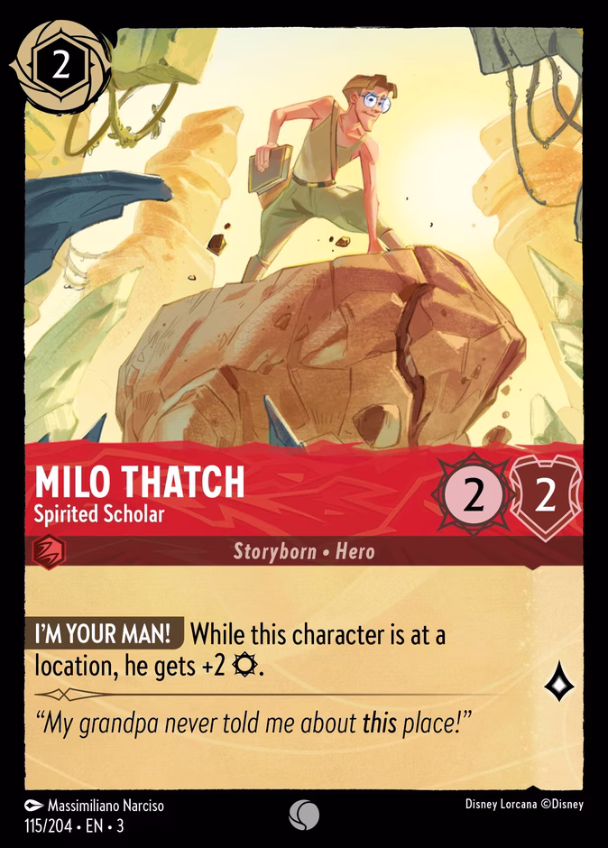 Carta Milo Thatch · Spirited Scholar